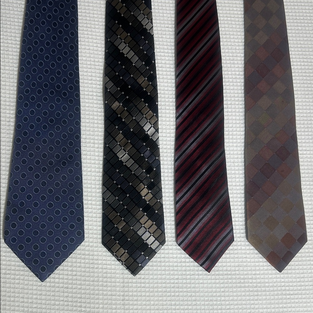 Kenneth Cole Reaction Tie Collection - Blue, Black, Red, Brown
